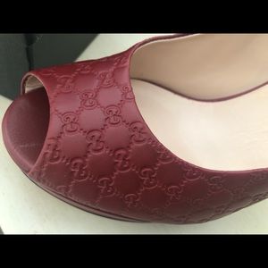 Flaming hot red Gucci heels